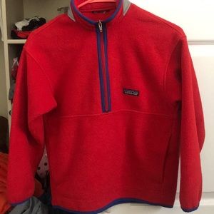 Red patagonia half zip